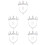 5Sets Strahlende Schmuck Halskette Ohrstecker Silber 8