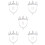 5Sets Strahlende Schmuck Halskette Ohrstecker Silber 10