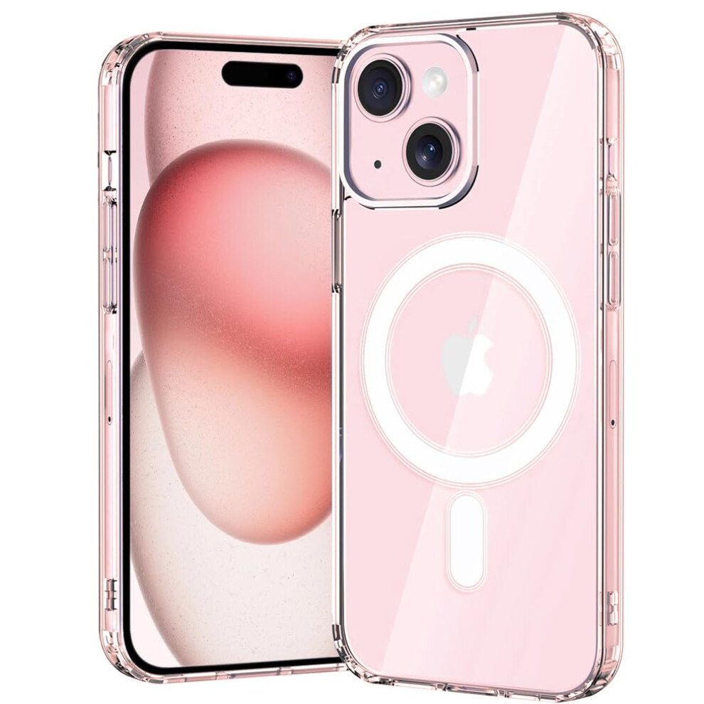 Teopha Magnetic Clear Case For Iphone 15 (6.1-Inch) Compatible With Magsafe, Shockproof Anti-Scratch Phone Bumper Cover For Iphone 15 - Clear 783970969101