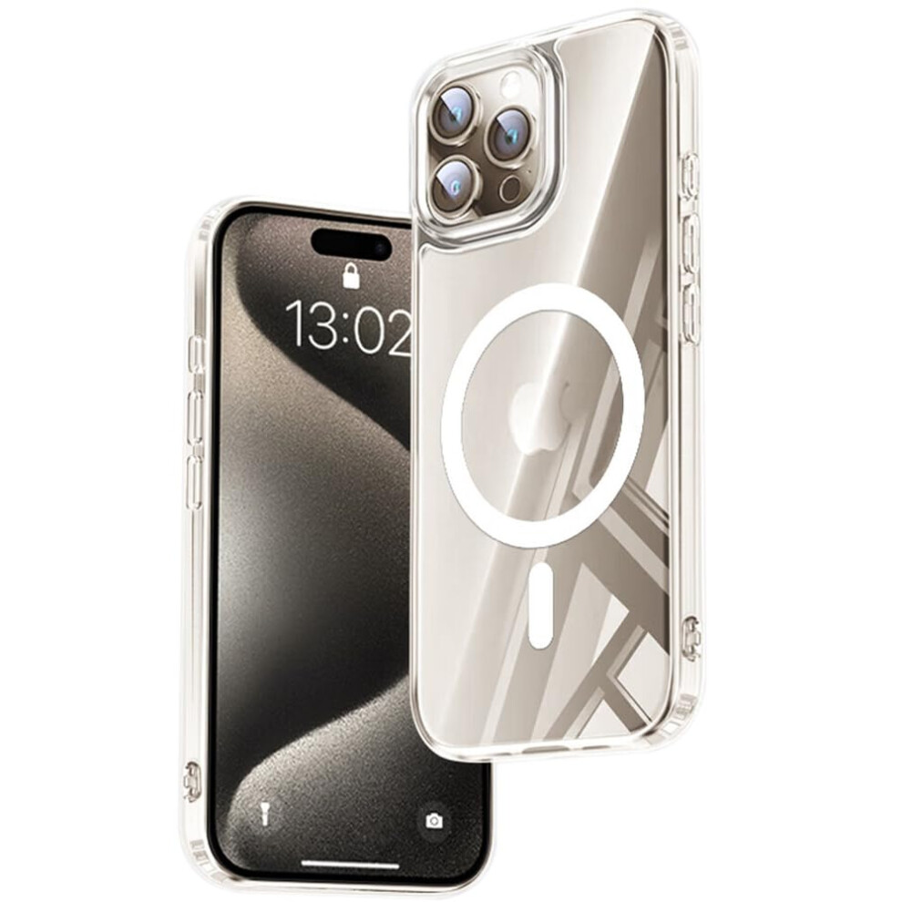 Teopha Magnetic Clear Case For Iphone 15 Pro (6.1-Inch) Compatible With Magsafe, Shockproof Anti-Scratch Phone Bumper Cover For Iphone 15 Pro - Clear 783970969156
