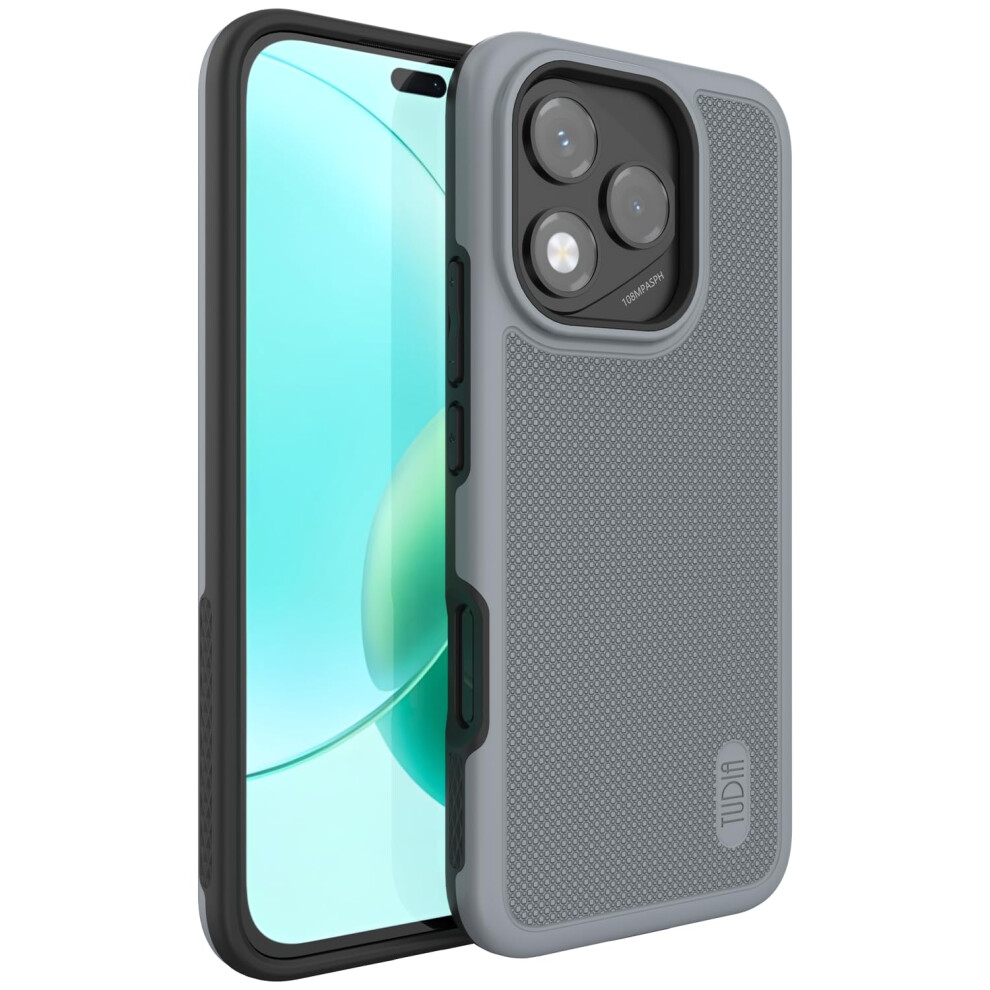 Tudia Dualshield Grip Designed For Honor 400 Lite (2025), [Mergegrip] Military Grade Dual Layer Shockproof Tough Heavy Duty Protective Phone Case 810188470515