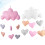 4Stk Hängedekor Pink Mit Herzen Für Wohnliche 11