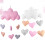 4Stk Hängedekor Pink Mit Herzen Für Wohnliche 8