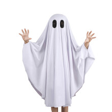Halloweenkostym för barn, vit spökdräkt, småbarnskostym, inkluderar pumpaväska, bomullshandskar, läskigt spöke, maskeraddräkt för Halloween,