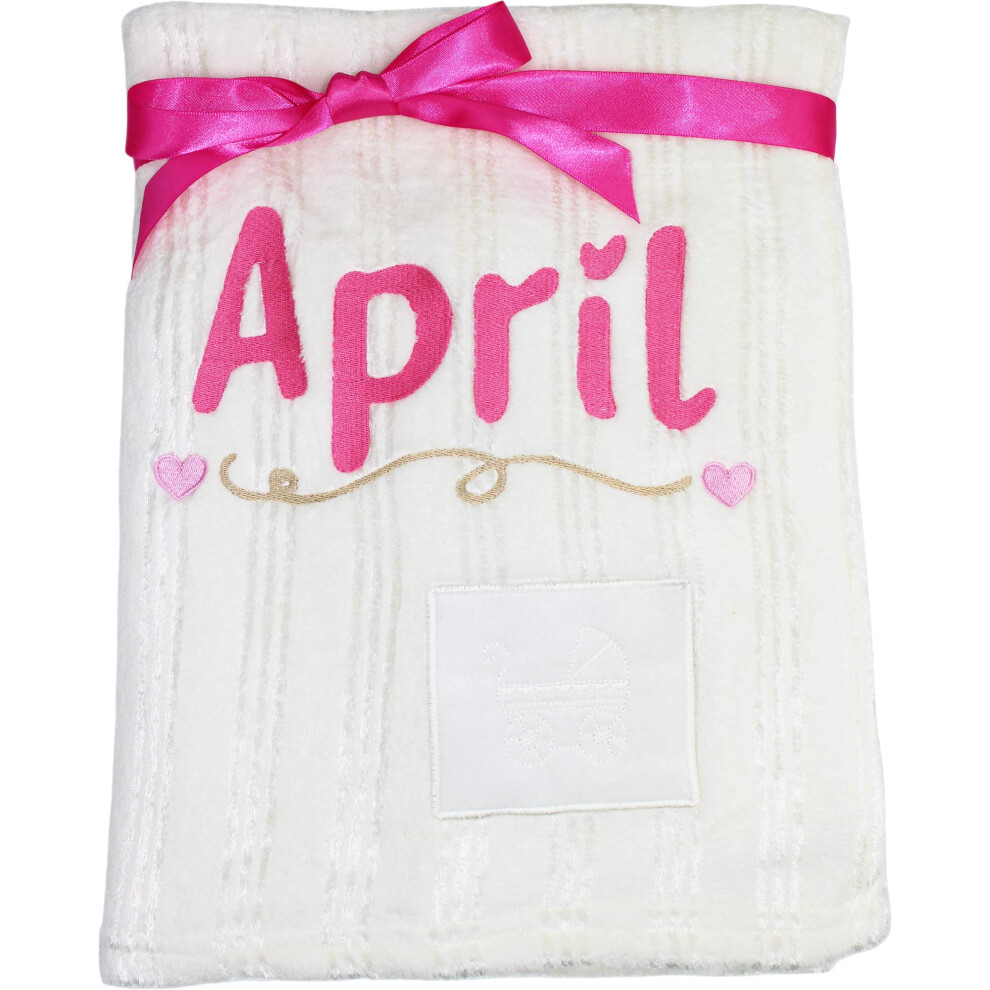 Personalised New Born Baby Pram Blanket Teddyts