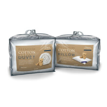Littens 10.5 Tog Ultimate Winter Warm Junior Cot Bed Size Premium Cotton Duvet Quilt 230TC Cotton, Dual Blend Microfibre Filled, Box Stitching, Gold