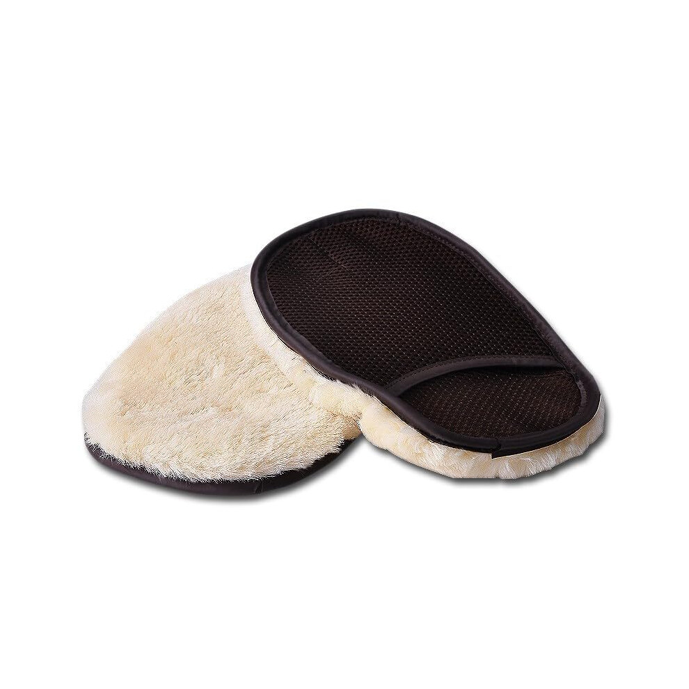 Car Wash Mitt Soft Wool Scratch Microfiber Glove Plush Bear Paw For Waxing And Polishing 9070919969362