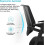 Office Chair with Writing Board, Ergonomic Mesh Training Chair, Foldable Stackable Frame Green Blue 3