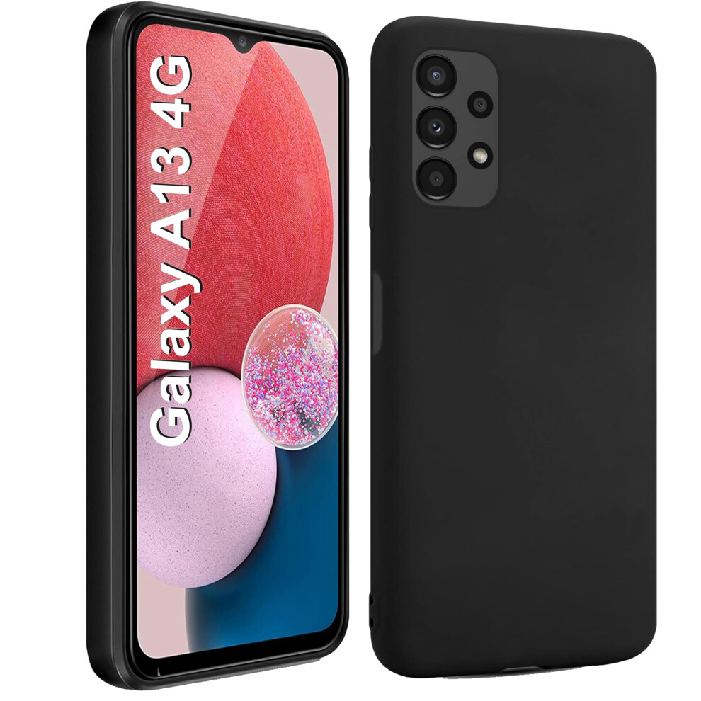 Cyber-Tech Case Compatible With Samsung Galaxy A13 4G, Silky-Soft Touch Protective Phone Silicone Case, Shockproof Cover With Microfiber Lining, Black 5061012644632