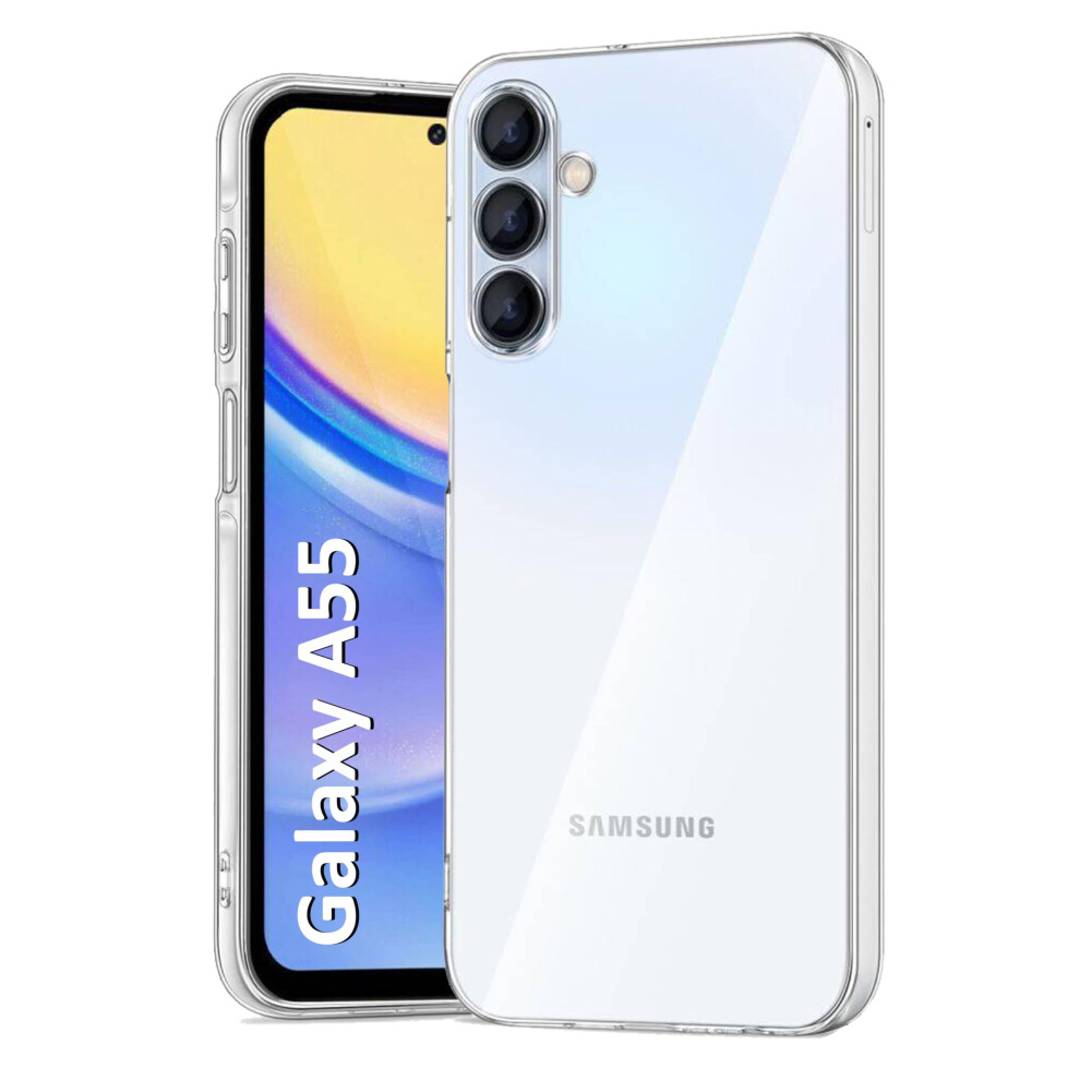 Cyber-Tech Clear Case For Samsung Galaxy A55 5G, Non-Yellowing Shockproof Protective Phone Cover, Anti-Scratch Transparent (Clear) 5061012646001