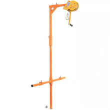 Manual Stainless Steel Air Conditioner Installation Hoist, Foldable Crane with SelfLocking Winch, 150kg Capacity