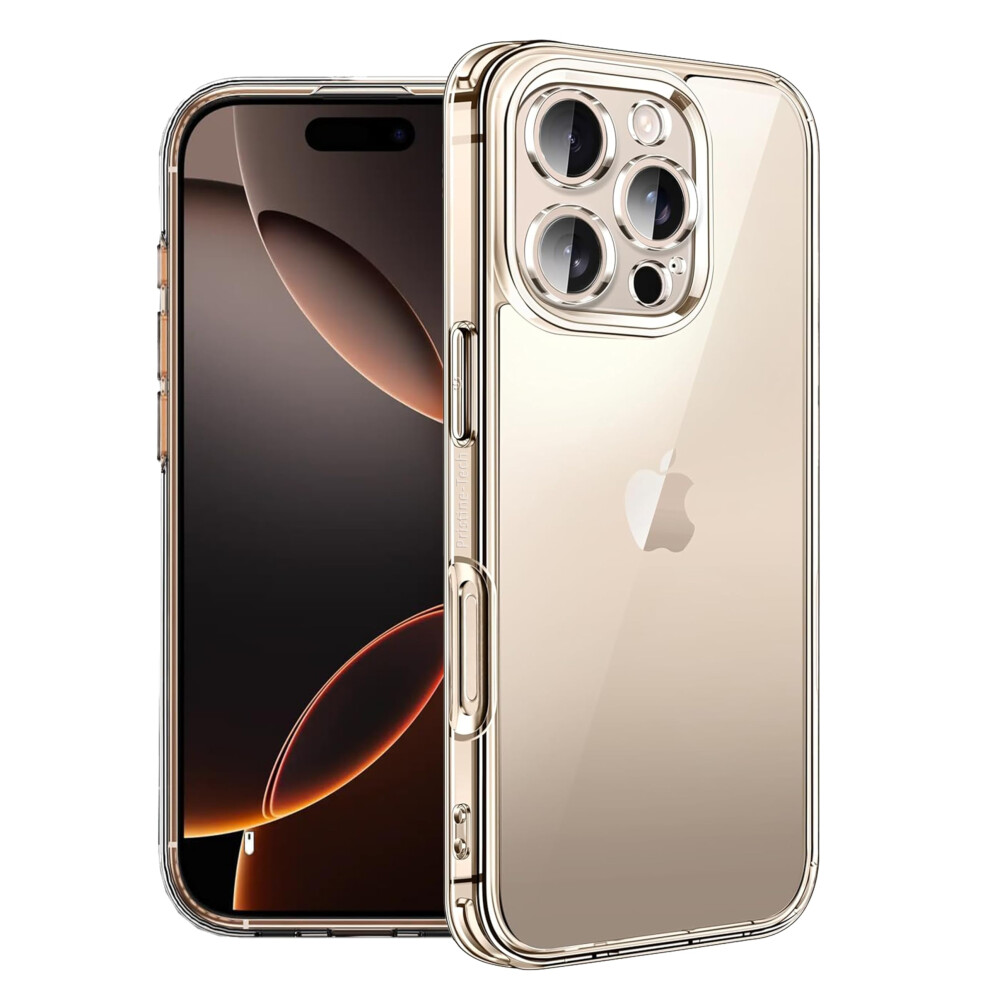 Pristine-Tech Crystal Clear Designed For Iphone 16 Pro Max Case, [Never ] [Military-Grade Protection] Shockproof Protective Phone Case Thin Slim Yellow 5060952297328