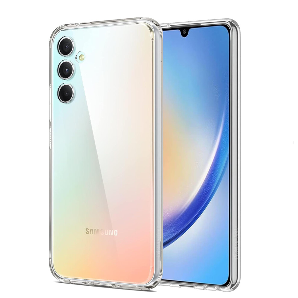 Pristine-Tech Crystal Clear Case For Samsung A34 [Silicone Case] [%100 Transparent] [Ultra Thin] Mobile Phone Case Clear For Samsung Galaxy A34 5G 5060952297861