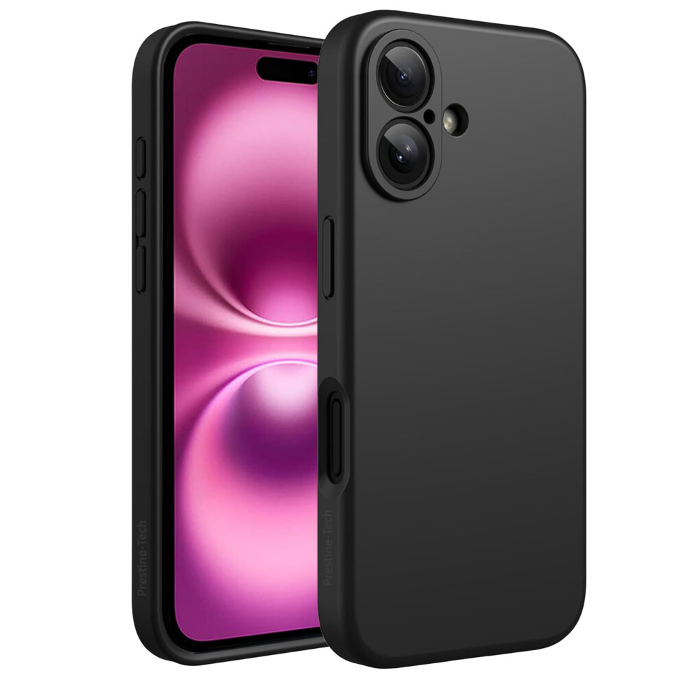 Pristine-Tech Compatible With Iphone 16 Case 6.1", Liquid Silicone Case Protection Cover Slim Shockproof Gel Rubber Phone Case For Iphone 16 Black 5060952298394