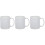 3Pcs White Ceramic Sublimation Mugs Cups for DIY 5