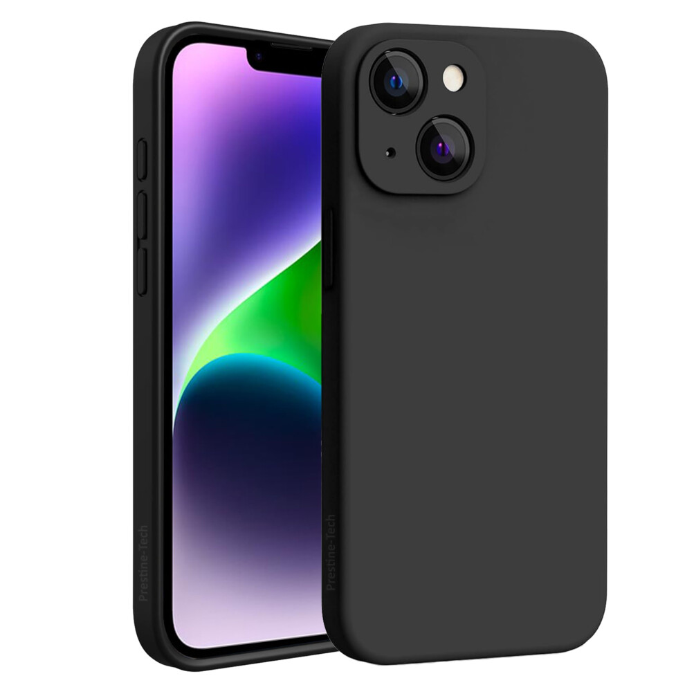Pristine-Tech Silicone Case Designed For Iphone 14 Case, Ultra Slim Shockproof Protective Liquid Silicone Phone Case With Soft Anti-Scratch Microfiber Black 5060952298318