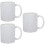 3Pcs White Ceramic Sublimation Mugs Cups for DIY 8