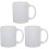 3Pcs White Ceramic Sublimation Mugs Cups for DIY 3