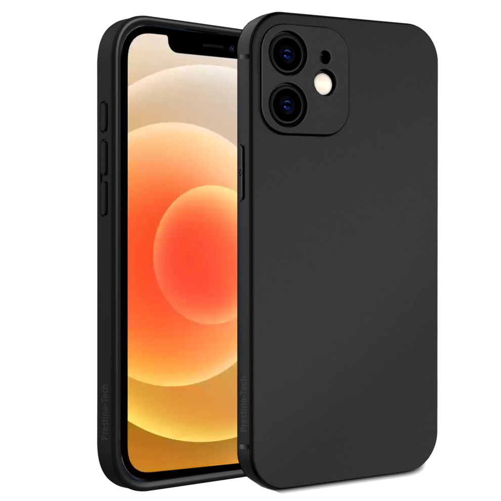 Pristine-Tech Silicone Case For Iphone 12 Mini 5.4-Inch, Silky-Soft Touch Protective Phone Case, Shockproof Cover With Microfiber Lining (Black) Black 5060952298240