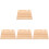 4Pcs Compact Wooden Sewing Thread Holder Light Yellow for Craft Use 4