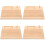 4Pcs Compact Wooden Sewing Thread Holder Light Yellow for Craft Use 7