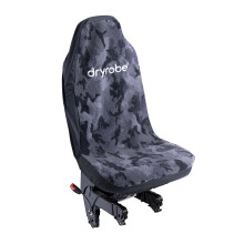 Dryrobe? Single Car Seat Cover - Warm and Water-repellent - Synthetic Lambswool Lining - Super Tough and Durable - Black Camo