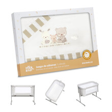 Interbaby Mod 04100 Bedding Set for Cot ? with Love, Set of 3, Beige