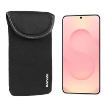 KOMODO Neoprene Phone Case for Samsung Galaxy S25 Range Cover Sock Pouch (For Samsung Galaxy S25+) Black