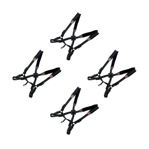 4Pcs Black Nylon Saxophone Harness Strap Adjustable Comfort Chest Belt 1