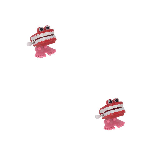 2Pcs Wind Up Teeth Toys for Kids Cheer 2