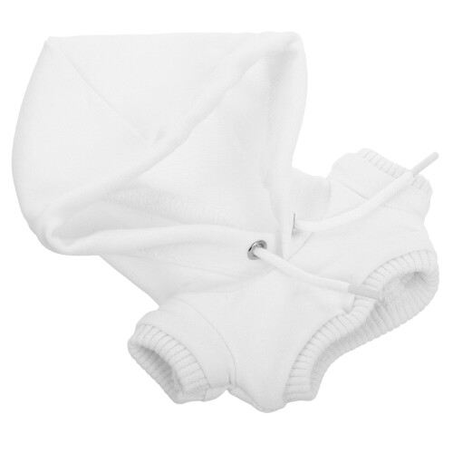 2Pcs White Fabric Doll Hoodie Soft Tiny Cute Doll Accessory
