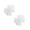 2Pcs White Fabric Doll Hoodie Soft Tiny Cute Doll Accessory 3