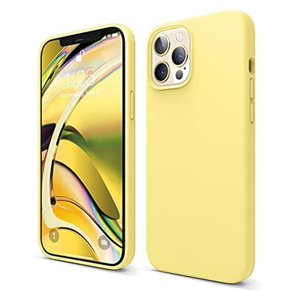 Elago Premium Silicone Case For Iphone 12 Pro Max (6.7"), Full Body Protection : 3 Layer Shockproof Cover (Yellow) Yellow 8809667653237