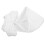 2Pcs White Fabric Doll Hoodie Soft Tiny Cute Doll Accessory 2