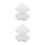 2Pcs White Fabric Doll Hoodie Soft Tiny Cute Doll Accessory 5