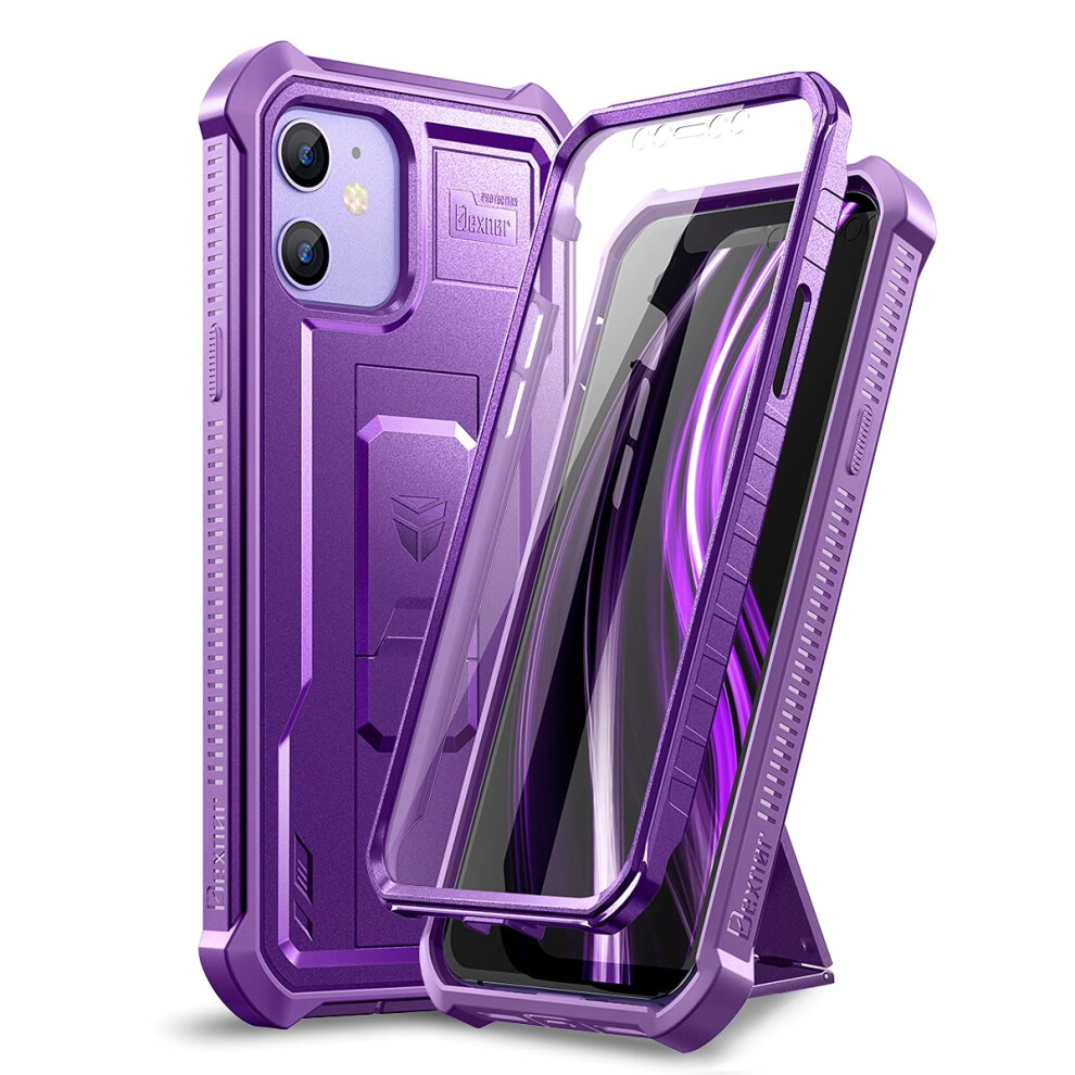 Dexnor Case Compatible With Iphone 12 & 12 Pro [6.1 Inch] 360 Full Body Heavy Duty Military Grade Shockproof Hard Back Cover Built-In Screen Protector 6972291197551
