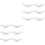12Pcs Home Use White Chopstick Rests Table Decor 5