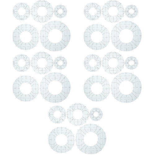 25Pcs Grey Stitching Rulers Acrylic Patchwork Tools for Sewing Crafts 1