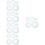25Pcs Grey Stitching Rulers Acrylic Patchwork Tools for Sewing Crafts 8