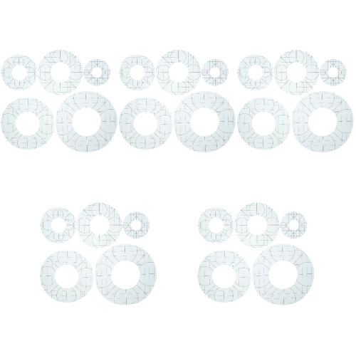 25Pcs Grey Stitching Rulers Acrylic Patchwork Tools for Sewing Crafts 2