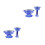 4Pcs Blue Glass Offering Cups Delicate Buddhist Worship 7
