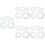 25Pcs Grey Stitching Rulers Acrylic Patchwork Tools for Sewing Crafts 5