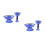 4Pcs Blue Glass Offering Cups Delicate Buddhist Worship 6
