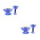 4Pcs Blue Glass Offering Cups Delicate Buddhist Worship 8