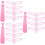 3Sets Eyebrow Stencil Kit Pink Reusable Ruler Handheld Eyebrow Tool 7