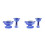 4Pcs Blue Glass Offering Cups Delicate Buddhist Worship 5