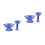 4Pcs Blue Glass Offering Cups Delicate Buddhist Worship 10