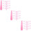 3Sets Eyebrow Stencil Kit Pink Reusable Ruler Handheld Eyebrow Tool 9