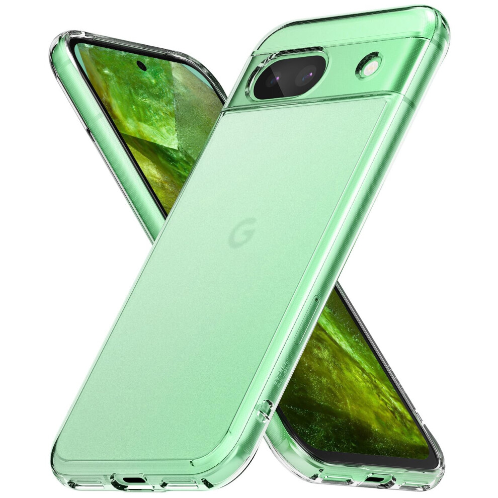 Ringke Fusion Compatible With Google Pixel 8A Case [Anti-Fingerprint Frosted Back] Slim Translucent Protective Cover With Shockproof Bumper - Matte 8809961785788
