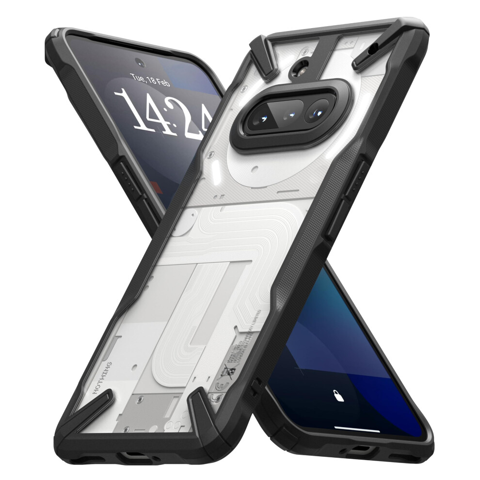 Ringke Fusion-X [Heavy Duty Protection] Compatible With Nothing Phone (3A) Case, Scratch Resistant Shockproof Protective X-Design Bumper Cover - Black 8800293853527